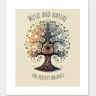 Acoustic Guitar Tree of Life |Gift for Guitar Player | Nature Guitarist | Motivational quotes Posters and Art